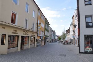 Die Fischerstraße ist der älteste Teil der Fußgängerzone Kempten