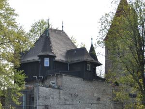 Blick von der St. Mang Brücke auf die Burghalde in Kempten